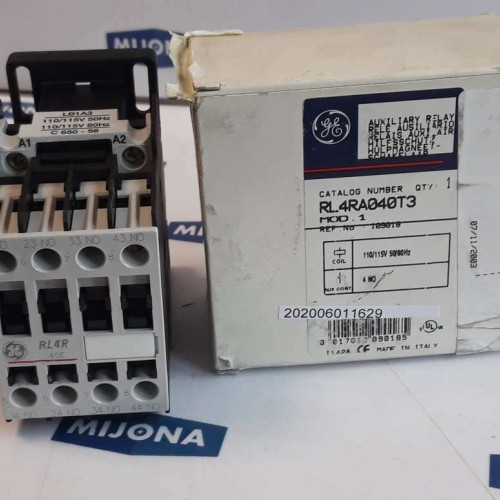 GENERAL ELECTRIC RL4RA040T MOD 1 20A COIL LB1A3 110-115V 50/60HZ NEW OLD STOCK