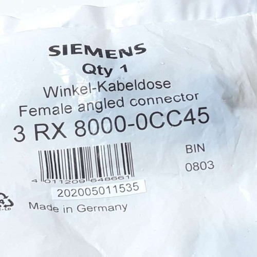 Siemens 3 RX 8000 0CC45 WINKEL KABELDOSE FEMALE ANGLED CONNECTOR