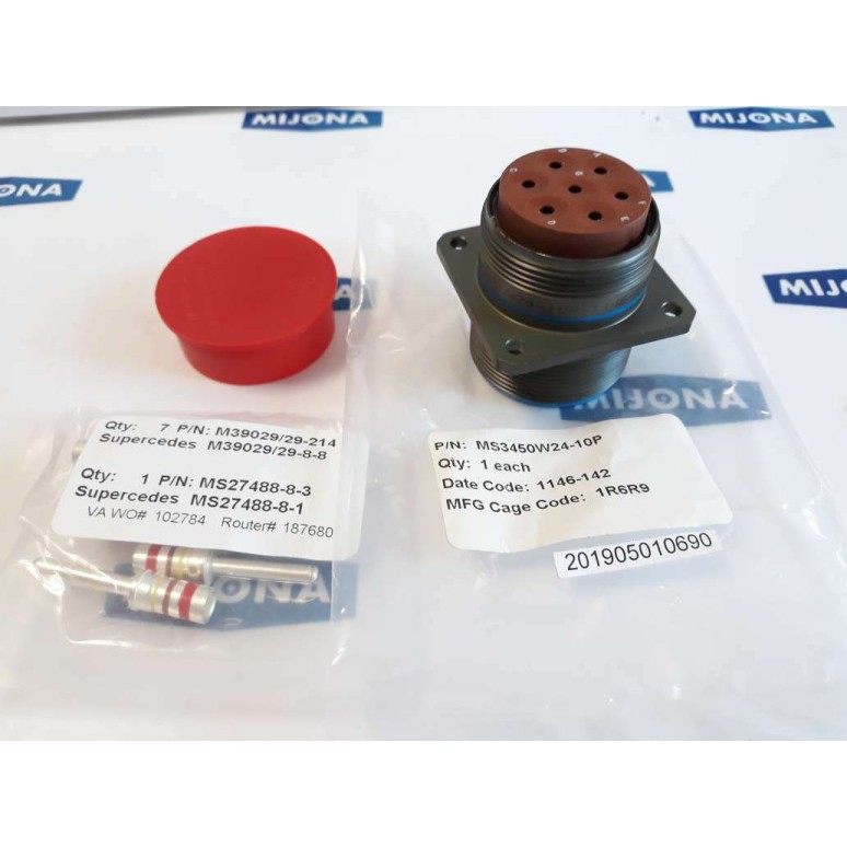 Amphenol MILITARY CORSAIR MS3450W24 10P Connectors 1146 142 1R6R9 M39029 29 214 Amphenol MILITARY CORSAIR MS3450W24 10P Connectors 1146 142 1R6R9 M39029 29 214