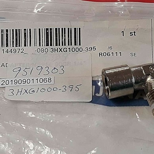 ABB 3HXG1000 395 Adapter nippel 90GR 1/4 R06111 (New old stock) ABB 3HXG1000 395 Adapter nippel 90GR 1/4 R06111 (New old stock)
