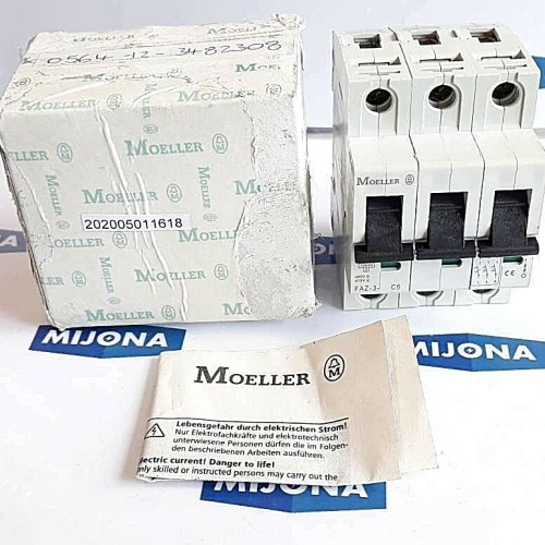 Moeller FAZ 3 C6 miniature circuit breaker 10KA 400V 415V (NEW OLD STOCK)