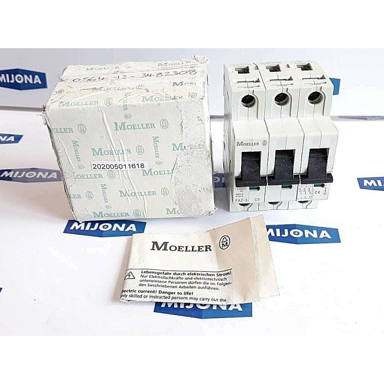Moeller FAZ 3 C6 miniature circuit breaker 10KA 400V 415V (NEW OLD STOCK) Moeller FAZ 3 C6 miniature circuit breaker 10KA 400V 415V (NEW OLD STOCK)