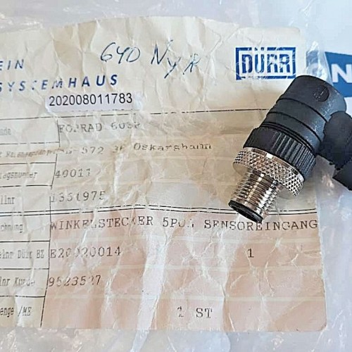 Dürr E20020014 5POL Winkelstecker sensoreingang 9523527 1361975 (new old stock)