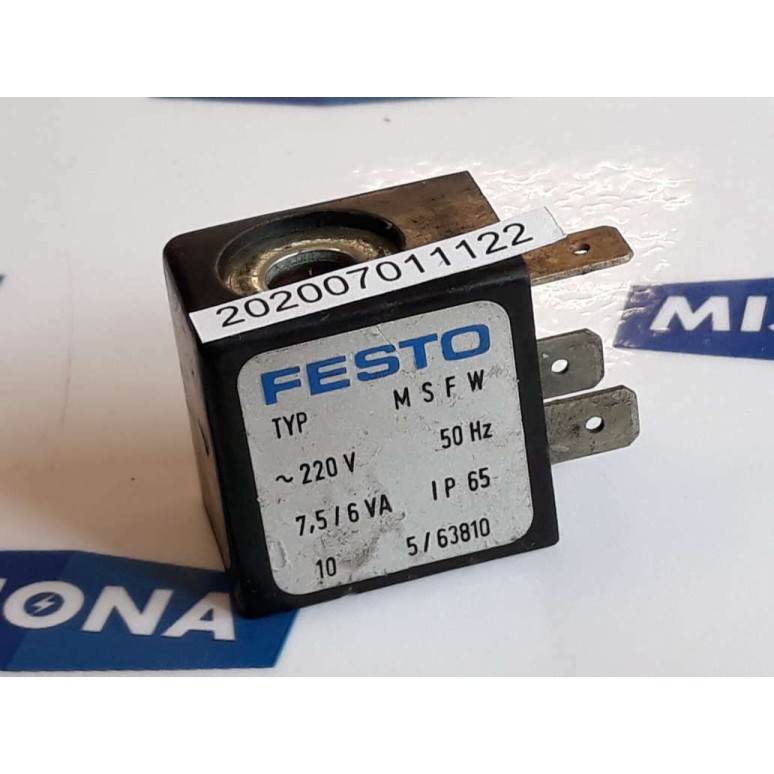 FESTO MSFW 220V 50HZ 7.5/6VA IP65 10 5/63810 COIL