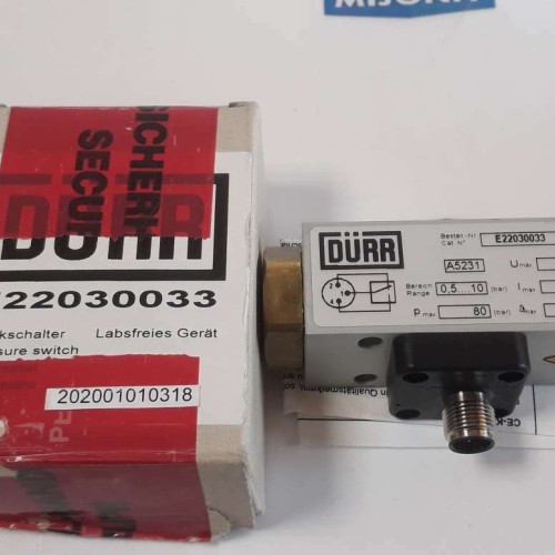 Dürr E22030033 0,5-10BAR 3A 30V MAX 80BAR T 80°C II 3 GD EEx nAC IIC T6 IP67 Dürr E22030033 0,5-10BAR 3A 30V MAX 80BAR T 80°C II 3 GD EEx nAC IIC T6 IP67
