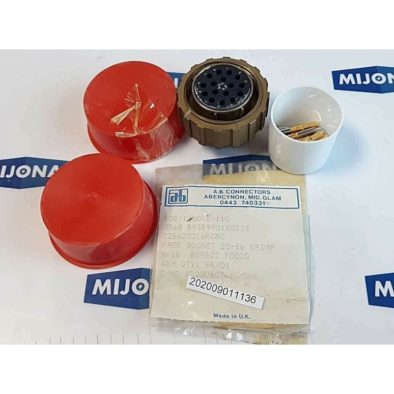 AB Connectors ABM9401 0150223 Connector ABM 94 01 20-16 CRIMP MK18 ABM94 01 AB Connectors ABM9401 0150223 Connector ABM 94 01 20-16 CRIMP MK18 ABM94 01