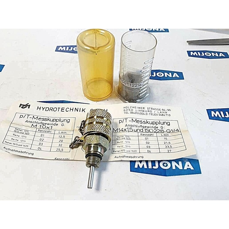 HYDROTECHNIK P/T Messkupplung M10X1 1620 (new old stock) HYDROTECHNIK P/T Messkupplung M10X1 1620 (new old stock)