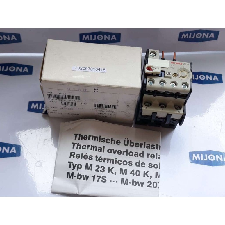 Schiele M23K Overload Relay Überlastrelais 0,63-1A