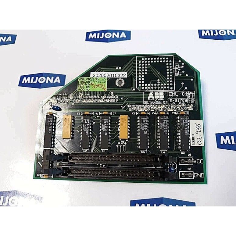 ABB Circuit Board EMU 01 E-31709 SER NO 02 938