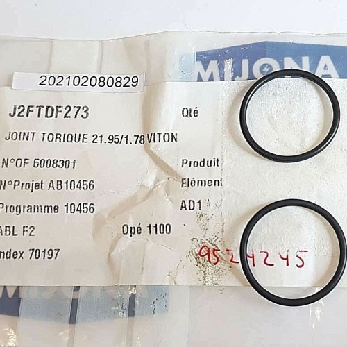 SPRAYMATE J2FTDF273 O RING VITON 21 95 1 78 SAMES Price for 2psc new old stock