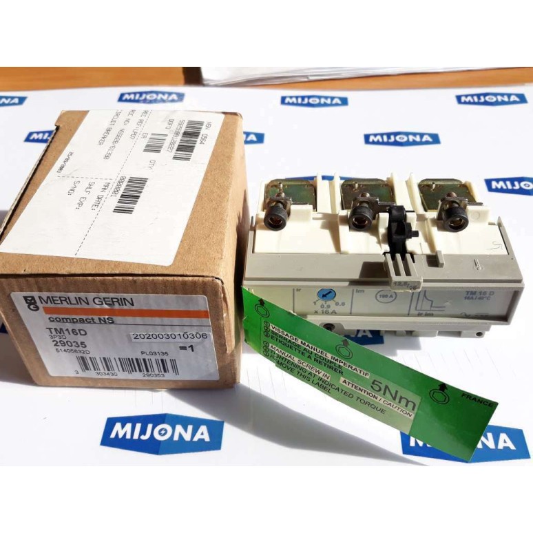 MERLIN GERIN compact NS TM16D 3P3D 29035 51405832D 5NM 16A CIRCUIT BREAKER MERLIN GERIN compact NS TM16D 3P3D 29035 51405832D 5NM 16A CIRCUIT BREAKER