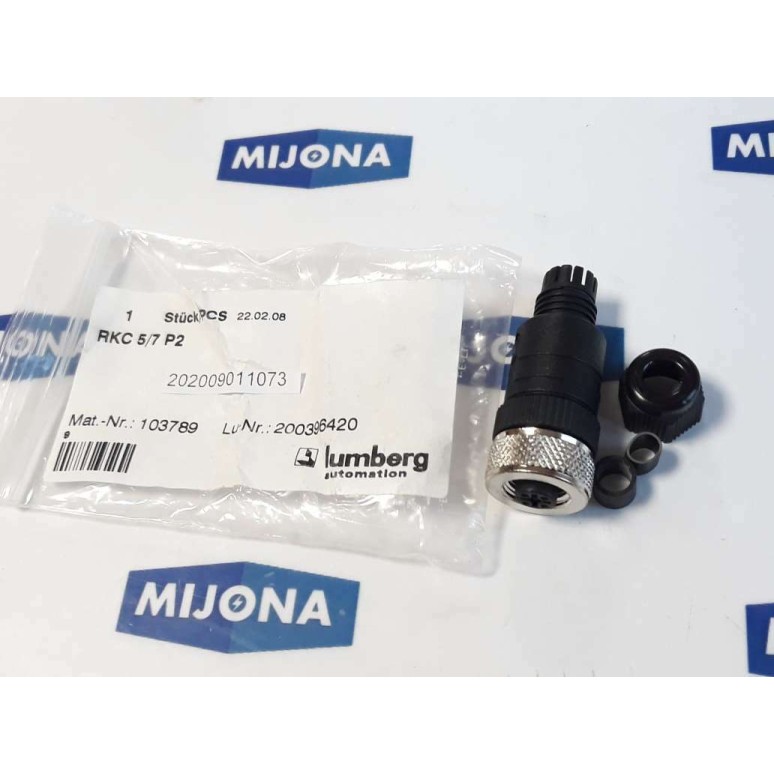 Lumberg automation RKC 5 7 P2 SENSOR CONNECTOR 103789 200396420 (new old stock)
