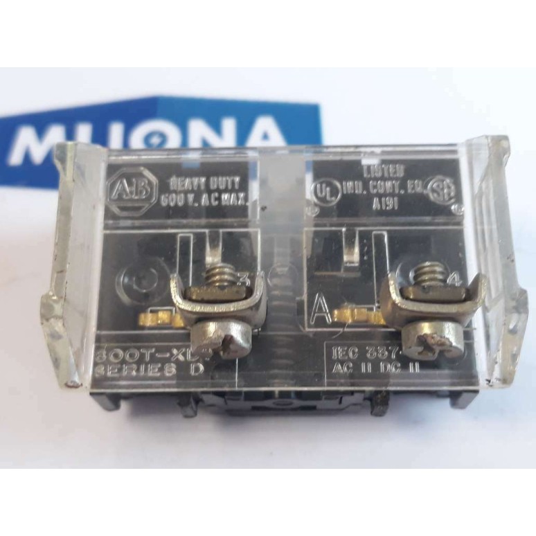 ALLEN BRADLEY 800T XD1 Contact block SER D 600V AC IEC 337 1 AC11(NEW OLD STOCK)