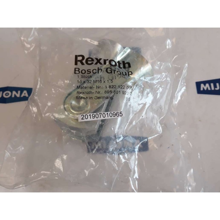 REXROTH 1822122005 16X32 M16X1.5 PNEUMATIC CYLINDER ACCESSORY 895 801 920 2 REXROTH 1822122005 16X32 M16X1.5 PNEUMATIC CYLINDER ACCESSORY 895 801 920 2