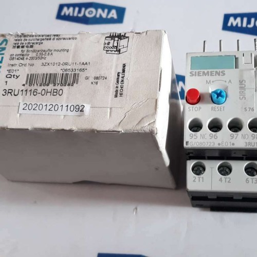 SIEMENS 3RU1116 0HB0 OVERLOAD RELAY 690V 50HZ AC 15 DC 13 0.55-0.8A SIEMENS 3RU1116 0HB0 OVERLOAD RELAY 690V 50HZ AC 15 DC 13 0.55-0.8A