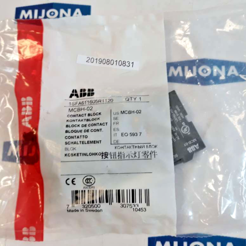 ABB 1SFA611605R1120 MCBH 02 CONTACT BLOCK KONTAKTBLOCK