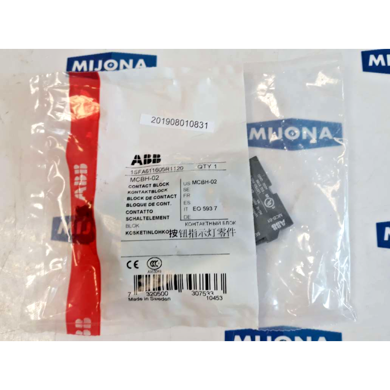 ABB 1SFA611605R1120 MCBH 02 CONTACT BLOCK KONTAKTBLOCK ABB 1SFA611605R1120 MCBH 02 CONTACT BLOCK KONTAKTBLOCK