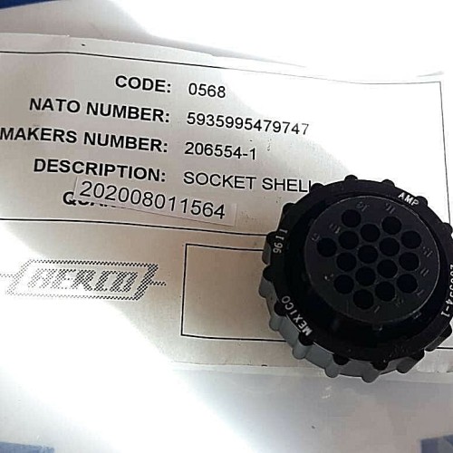 AERCO socket shell AMP 206554-1 BJK 9611 Te Connectivity (NEW OLD STOCK)