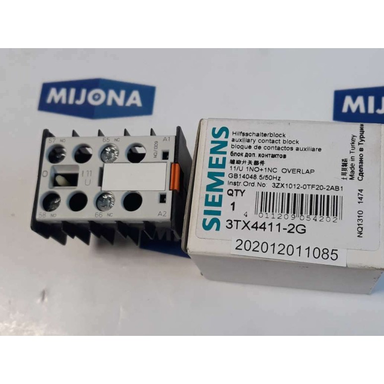 Siemens 3TX4411 2G 1NO+1NC AC 15 230V 4A 400V 3A 500V 2A 3TX44112G