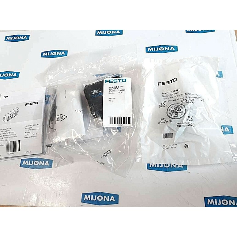 FESTO FBS SUB 9 BU 2X5POL B 532219 SERIE BD07 + FESTO 18 527 24V