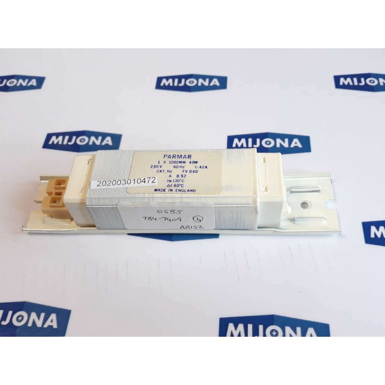 PARMAR BALLAST  FV 040 1X1200MM 40W 230V 60HZ 0.42A (New old stock)