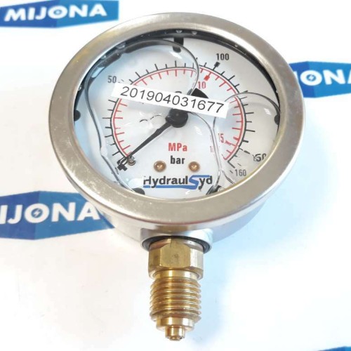 Hydraul Syd 403 00 103 2750 0-160bar manometer Ø63mm  (new old stock)