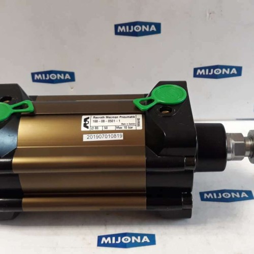 Rexroth Mecman 96W40 Ø 80 10Bar PNEUMATIC CYLINDER 168 08 0501 1 (New old stock)