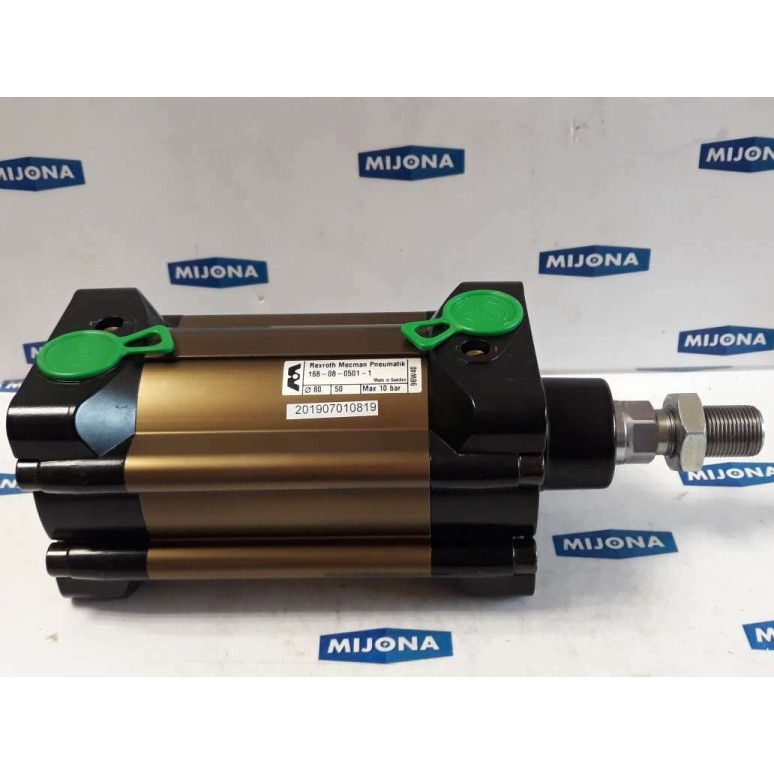 Rexroth Mecman 96W40 Ø 80 10Bar PNEUMATIC CYLINDER 168 08 0501 1 (New old stock)