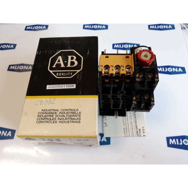 ALLEN BRADLEY 193 BSC12 SER A BIMETALILIC OVERLOAD RELAY 9-12A NEW OLD STOCK