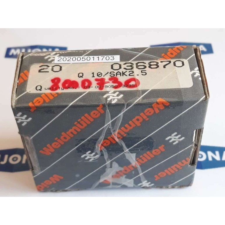 Weidmüller 036870 Q 10/SAK2.5 PRICE FOR 20 PSC Jumpers (new old stock) Weidmüller 036870 Q 10/SAK2.5 PRICE FOR 20 PSC Jumpers (new old stock)