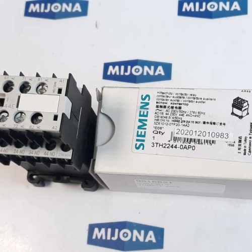 Siemens 3TH2244 0AP0 AC 230V 50HZ 276V 60HZ AC15 4A 230V 4NO 4NC CONTACTOR Siemens 3TH2244 0AP0 AC 230V 50HZ 276V 60HZ AC15 4A 230V 4NO 4NC CONTACTOR