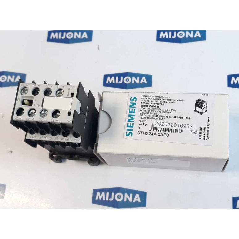 Siemens 3TH2244 0AP0 AC 230V 50HZ 276V 60HZ AC15 4A 230V 4NO 4NC CONTACTOR