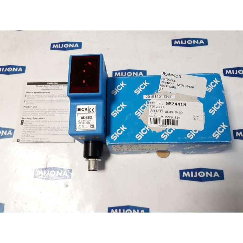 SICK WE36 B430 2 014 037 DC 10-30V 1149 PHOTOELECTRIC SENSOR SICK WE36 B430 2 014 037 DC 10-30V 1149 PHOTOELECTRIC SENSOR