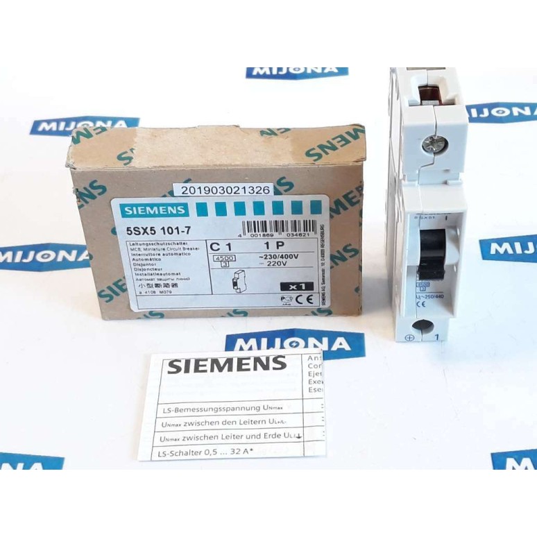 Siemens 5SX5 101 7 230-400V MINIATIURSCHALTKREIS MINIATIURE CIRCUIT BREAKER