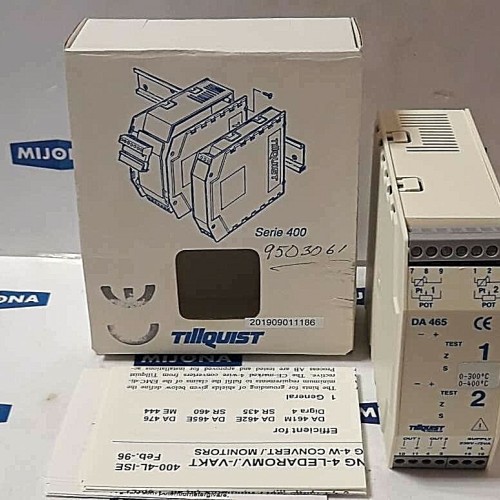 TILLQUIST DA 465 Typ: DA465 E SUPPLY: 220V AC SERIE: 400
