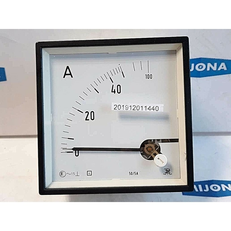 Amperemeter TYPE NW96 AC 0-100 A CAT III 300V 96x96 50/5A 96x96 mm