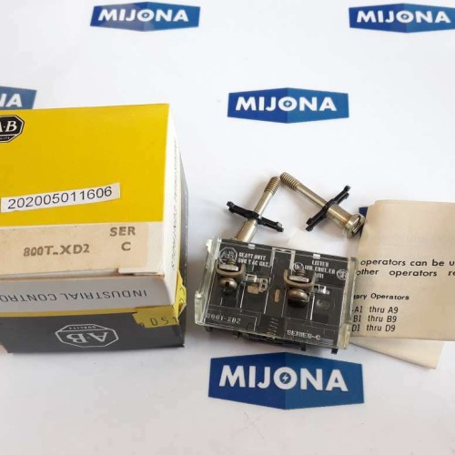 ALLEN BRADLEY 800T XD2 Contact shallow block SER C 600V AC