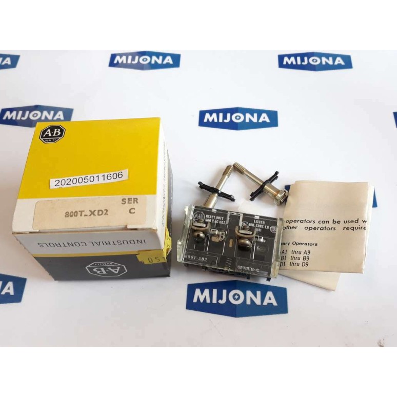 ALLEN BRADLEY 800T XD2 Contact shallow block SER C 600V AC