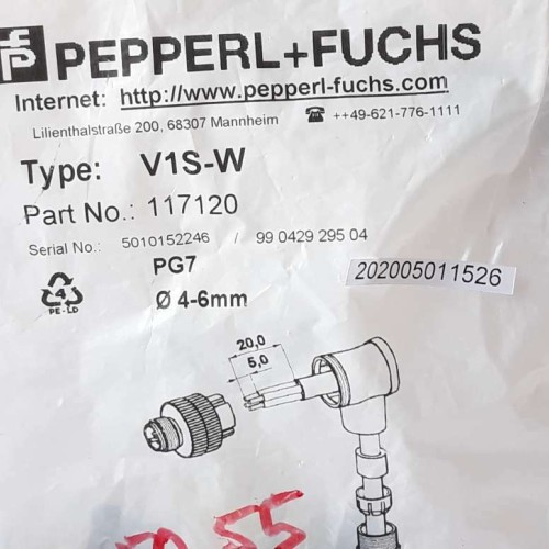 Pepperl + Fuchs V1S W 117120 PG7 Ø 4-6mm