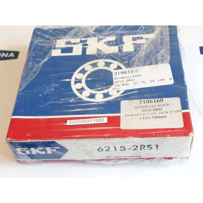 SKF 6215 2RS1 75X130X25MM RADIAL DEEP GROOVE BALL BEARING METRIC SKF 6215 2RS1 75X130X25MM RADIAL DEEP GROOVE BALL BEARING METRIC