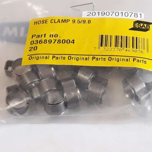 Esab HOSE CLAMP 9.5/9.0 0368978004 SCHLAUCHKLEMME PRICE FOR 20PSC
