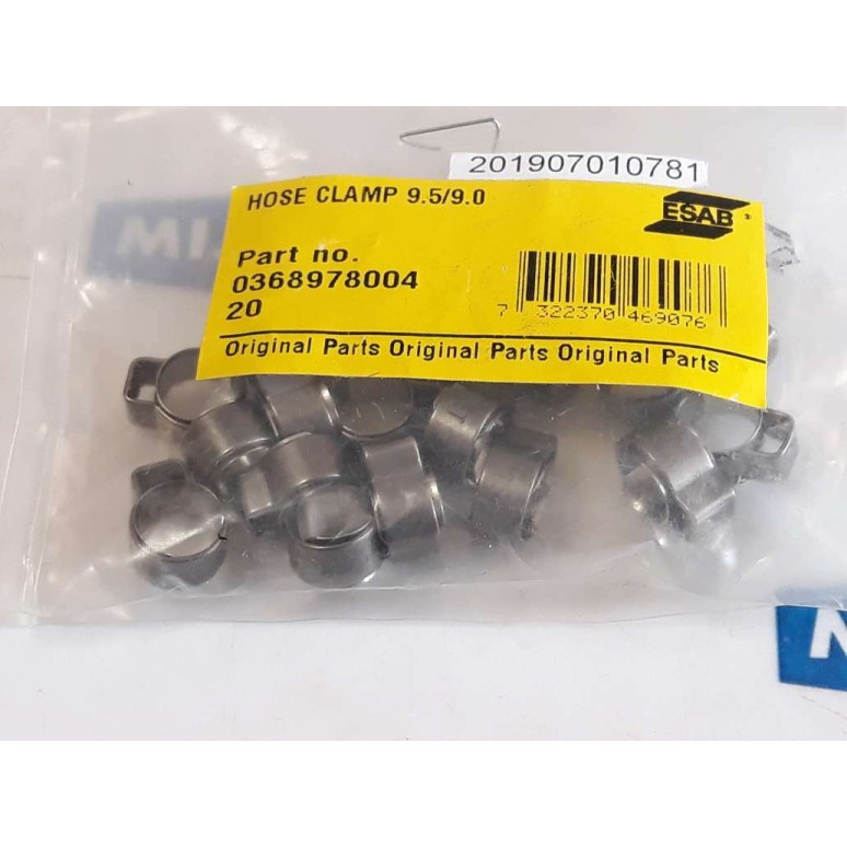 Esab HOSE CLAMP 9.5/9.0 0368978004 SCHLAUCHKLEMME PRICE FOR 20PSC