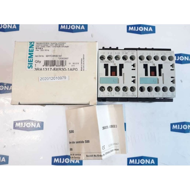 Siemens 3RA1317 8XB30 1AP0 REVERSING COMBINATION 3RT1017 1AP02 X 2 Siemens 3RA1317 8XB30 1AP0 REVERSING COMBINATION 3RT1017 1AP02 X 2