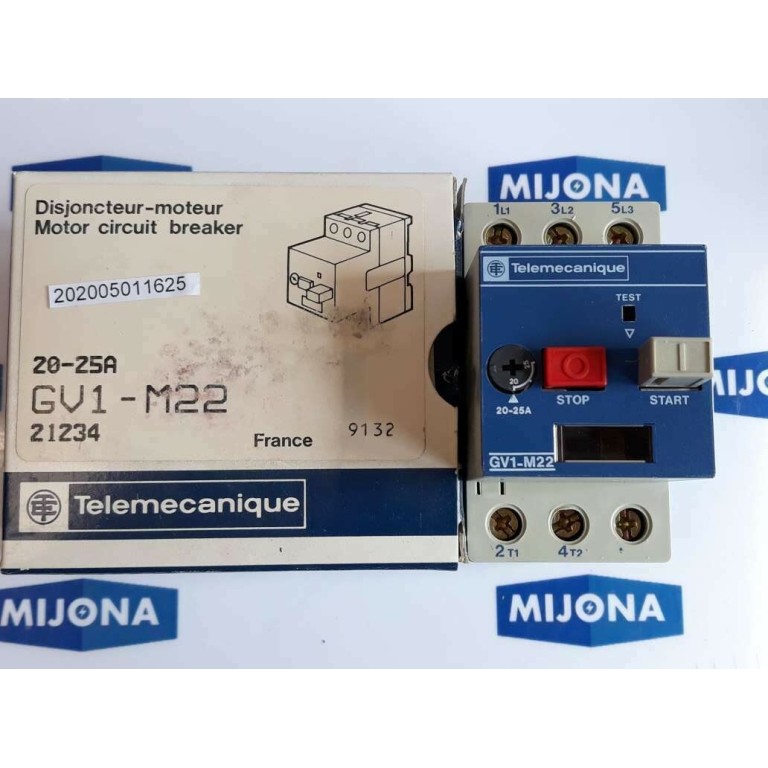 Telemecanique Motorschutzschalter GV1 M22 20-25A 21234 660V 50/60HZ AC3 Telemecanique Motorschutzschalter GV1 M22 20-25A 21234 660V 50/60HZ AC3