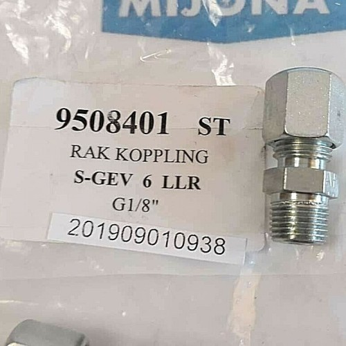 SPECMA COMPONENT S GEV 6 LLR G1/8 Straight coupling Gerade KupplungNEW OLD STOCK