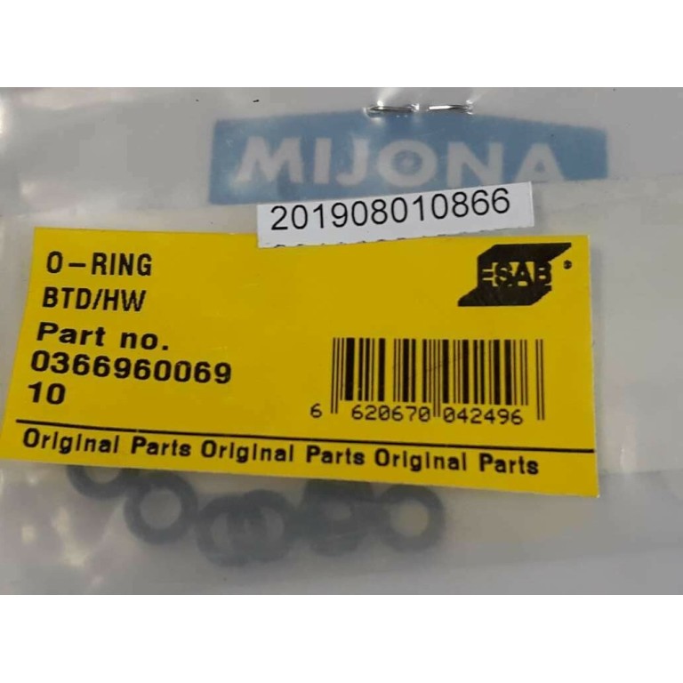 Esab 0366960069 O RING BTD/HW price for 10 psc