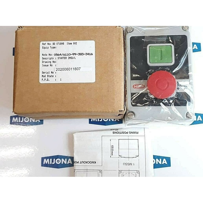 MEM Limited Birmingham 2MSUL 6A 415V AC11 BS4794 IP65 STARTER (New old stock)