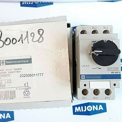 Telemecanique GV2 L03 IEC 947-2 0,4A 690V 50/60HZ 0,40A 6KV (NEW OLD STOCK)