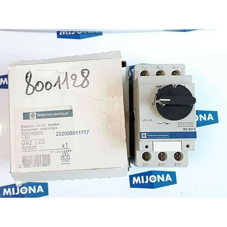 Telemecanique GV2 L03 IEC 947-2 0,4A 690V 50/60HZ 0,40A 6KV (NEW OLD STOCK)