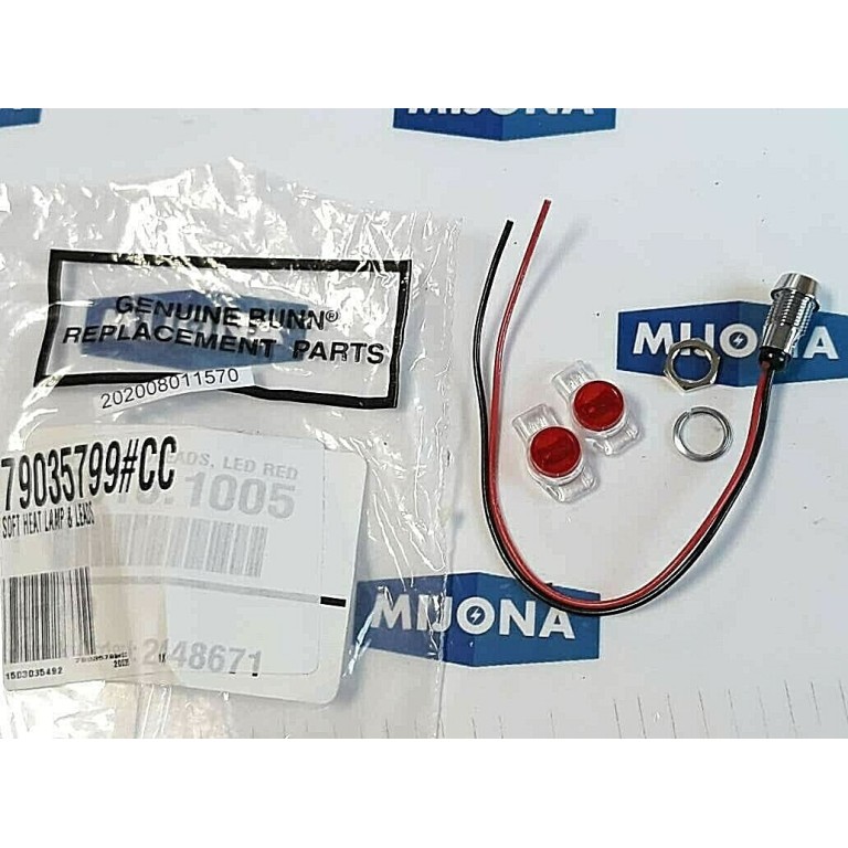 Genuine Bunn replacement parts 790357996#cc soft heat lamp & lead red 12516 1005 Genuine Bunn replacement parts 790357996#cc soft heat lamp & lead red 12516 1005